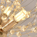 Modern Gold Chandelier Crystals, Sputnik Sunflower Beaded Hanging Lamp, Small Dandelion Pendant Light Fixtures for Kitchen Island Dining Room Bedroom Entryway (Gold 8Lights) by CozyNest Decor
