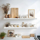 LaVie Home Floating Shelves, 47 Inch Wall Shelf Set of 2, Hanging Shelf with Invisible Brackets, Wall Decor for Bathroom, Bedroom, Living Room, Kitchen Storage, Modern White by CozyNest Decor