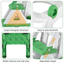 2 In 1 Potty Training Toilet Seat & Toddler Step Stool, Bottom Triangle Stability Toddler Toilet Seat, Adjustable Step & Seat Height Potty Seats (Green) by TinyTreasures Baby Boutique