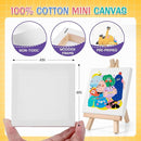 ESRICH 5 Set Mini Acrylic Paint Set,Minis Canvas Painting Kit,St. Patrick's Party Gifts,4 * 4in Canvas with Easel,Acrylic Paints,Brush,Palette,Mini Easel with Canvas for Kids Adults Painting Party by TinyTreasures Baby Boutique
