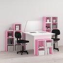 Furinno Luder Bookcase / Book / Storage, 5-Tier Cube, Pink/White by TinyTreasures Baby Boutique