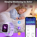 Kids Wach for Girls Boys 6-15 Year Old - Smart Watch for Kids 1.8" Fitness Tracker,No Phone needed,Pedometer Sleep Monitor Heart Rate Waterproof,Puzzle Game for Girls Boys Teens Birthday Gift (Purple) by TinyTreasures Baby Boutique