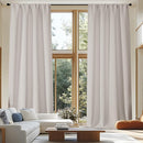 Simplebrand Ava Natural Extra Long 10ft Curtains for Patio 120 Inches Long 2 Panels Set, Room Darkening Solid Thermal Insulated Energy Saving Rod Pocket Window Treatment Curtains Drapes, 50 Wx120 L by TinyTreasures Baby Boutique
