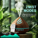 Essential Oil Scent Diffuser: 500ML Aroma Diffuser with Remote Control, Large Fragrance Aromatherapy Diffuser for Bedroom Home, Mist Humidifier with 14 Colors LED Lights and waterless Auto-Off by TinyTreasures Baby Boutique