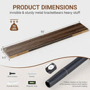 Heimlove 55 Inch Long Floating Shelves for Wall,9.3" Deep Walnut Floating Shelf Set of 2,Large Display Shelf & Storage Shelf,Wall Mounted Shelves for Bedroom Living Room Kitchen Office by CozyNest Decor