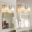 Modern Bathroom Vanity Light 2-Lights Chrome Crystal Wall Lamp Bathroom Modern Crystal Vanity Lighting by CozyNest Decor