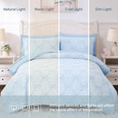 Full Size Comforter Sets with Sheets for Girls-7 Pieces Full Size Bedding Sets with Light Blue Comforter, Sheets, Pillowcases & Shams for Kids (Light Blue Diamond, 76" X 86") by TinyTreasures Baby Boutique