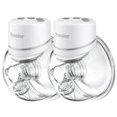 Wearable Breast Pump, Hands Free Breast Pump, Portable Electric Pump with LED Display, Ultra-Quiet and Pain Free- 4 Modes & 12 Levels, 24mm Flange, 2 PackPack by TinyTreasures Baby Boutique