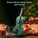 Beginner Violin 4/4, Full Size Violin for Adults, Teens, Student, Acoustic Fiddle Kit with Hard Case, Bow, Rosin, Bridge, Learners Age 12+ (Green) by TinyTreasures Baby Boutique