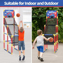Kids Arcade Basketball Game with Electronic Scoreboard and Cheer Sounds, Indoor Outdoor Basketball Hoop with 4 Balls, Game Toy Gift for Ages 3-12 Boys and Girls by TinyTreasures Baby Boutique