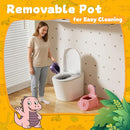 Potty Training Toilet Toddler Potty Chair Kids Boys Girls Dinosaur Animal Comfortable Potties Training Seat for Childrens Ages 1-3 Portable Baby Toilets with Lid Back Easy to Clean Potty Trainer, Pink by TinyTreasures Baby Boutique