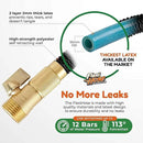 Flexi Hose with 8 Function Nozzle, 100FT - Lightweight Expandable Garden Hose, No-Kink Flexibility, 3/4 Inch Solid Brass Fittings and Double Latex Core by GreenHaven Gardens