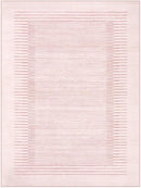 Wonnitar Striped Large Rugs for Living Room, Washable 9x12 Area Rugs for Bedroom, Non-Slip Soft Minimalist Pink Area Rug Throw Carpet for Nursery Playroom Guest Room (Pink,9' x 12') by CozyNest Decor