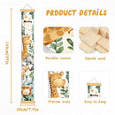 Personalized Name Growth Chart Wall Decor for Kids – Canvas Removable Height Chart Measuring Ruler 59" x 7.9" (Cute Animals) by TinyTreasures Baby Boutique