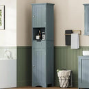 ChooChoo 67" Tall Bathroom Storage Cabinet Freestanding with Adjustable Shelves, Narrow Storage Linen Cabinet with 2 Doors and 1 Drawers for Bathroom, Living Room, Kitchen, Grey by CozyNest Decor