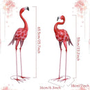 2Pcs Metal Flamingo Statues, Hot Pink Flamingo Outdoor Decor for Garden Home Patio Lawn Backyard Ornaments by GreenHaven Gardens