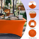 ABCCANOPY 6 FT Spandex Table Cover Stretch Fitted Wrinkle Resistant Tablecloth Reuse for Rectangular Folding Table Patry Event Wedding Banquet Protector by CozyNest Decor