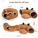 Odoland Reindeer Cat Tunnels Bed with 20 Kitten Toys for Indoor Cats, Plush Cats Couch Tunnel Bed - Kittens Cave Donut Tunnel - Detachable Soft Cat Bed and Variety Kitty Toy Set by CozyNest Decor