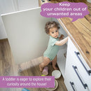 Child Proof Door Lock with Adjustable Strap, 3M Adhesive Safety Locks for Baby & Pets, No Tools Needed 4 Pack by TinyTreasures Baby Boutique