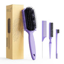 Curl Defining Brush, Curly Hair Brush, Slick Back Hair Brush, For Combing and Shaping Curls in All Hairstyles to Reduce Pulling (Purple) by TinyTreasures Baby Boutique