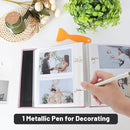 RECUTMS Photo Album Self Adhesive Magnetic Scrapbook 4x6 5x7 8x10 Pictures Scrapbook Album, 40 Pages Photo Book for DIY Baby Family Wedding with Metal Pen and Plastic Board (Pink) by TinyTreasures Baby Boutique