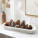 Royxen 8 Pack Dough Bowl for Candle, Wooden Dough Bowls Paulownia, Rustic Bowl Vintage, Bowls for Candle, 14.5 x 5.5 Inch, White by CozyNest Decor