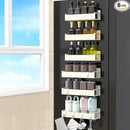 6 Pack Magnetic Spice Rack Organizer for Refrigerator and Oven, Cream White Fridge Organizers and Storage for Kitchen by CozyNest Decor