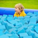 Foam Pit Cubes - 24 PCS 5 Inches Gymnastics Foam Blocks Trampoline Blocks, Multi-Sport Protective Padding for Freerunning, Trampoline, Parkour, Skate Parks & BMX - Blue by TinyTreasures Baby Boutique