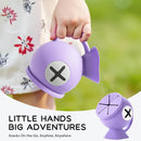 Li&Zhao Toddler Snack Cups - Baby Snack Containers Silicone Snack Cups for Toddlers Spill Proof Baby Food Catcher for Toddlers and Babies(Purple) by TinyTreasures Baby Boutique
