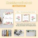 Custom Crib Bedding Set - 5 Pcs Personalized Name Pink Flowers Baby Crib Set for Infant Toddler Girl - Comfortable Double Layer Nursery Bedding Set - Customized Present for Birthday Baby Shower by TinyTreasures Baby Boutique
