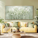 Framed Floral Wall Art Green botanical Canvas 24"x48" Artwork plant print Nature Wall Decor for Home Living Room Bedroom Kitchen Office by CozyNest Decor