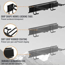 Wall Mount Tool Storage Rack, Heavy Duty Garage Storage Tool Organizer, Garden Tool Wall Hooks and Hangers, Hold Up to 350lbs Black by GreenHaven Gardens