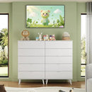 WLIVE 5 Drawer Dresser for Bedroom, Tall Wood Dresser, White Dressers Storage Organizer with Sturdy Metal Handle, Chest of Drawers for Living Room, Hallway, Closet by CozyNest Decor