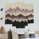 IOWER Large Macrame Wall Hanging Mountain Handmade Brown Dip-Dyed Boho Wall Decor 5Pcs Art Wall Decor for Bedroom Living Room Fiber Art Tapestry by CozyNest Decor