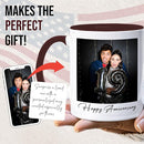 Ship Next Day Custom Mug Design Your Own Photo Text Personalized Picture Gifts for Women Men Customized Gifts Idea Personalized Coffee Mugs 15oz Dark Red Handle by TinyTreasures Baby Boutique