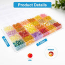 XSEINO About 1200pcs 6mm Crackle Glass Beads Bracelet Making Kit,24 Style Crack Sunshine Yellow Series Colorful Crystal Beads for Jewelry Bracelet Making,DIY Crafts,Friendship Bracelets,Necklaces by TinyTreasures Baby Boutique