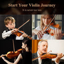 Eastar 4/4 Violin Set Full Size Fiddle Solidwood for Adults with Hard Case, Shoulder Rest, Rosin, Two Bows, Clip-on Tuner and Extra Strings, EVA-330 by TinyTreasures Baby Boutique