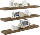 BAMEOS Floating Shelves,40 in W x 8in D Wall Mounted Wooden Shelves with Invisible Brackets Set of 3, Hanging Wall Shelves Decoration for Bedroom, Bathroom, Living Room and Kitchen by CozyNest Decor