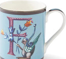 Spode Kit Kemp 12oz Mug, F Initial - Fine China Coffee Cup with Floral Alphabet Design, Custom Letter Mug for Unique Gift Giving - Personalized Kitchen Drinkware, Dishwasher Safe & Stylish by CozyNest Decor