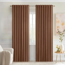 MIULEE Back Tab Blackout Curtains 90 Inch Long 2 Panels Set for Living Room Bedroom, Rod Pocket/Pinch Pleated Thermal Insulated Room Darkening Light Blocking Curtain, 52 x 90 Inch, Cappuccino Brown by TinyTreasures Baby Boutique