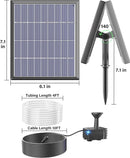 Biling Solar Fountain for Bird Bath with Water Pump Kit, 4.5 W 48 GPH Solar Water Pump with 4ft Tubing for Hummingbird Bath, Small Pond and Fish Tank by GreenHaven Gardens