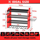 Power Tool Organizer Wall Mount with 4-Drill Holders-400Lbs Load Heavy Duty Metal 4-Layers Garage Storage & Organization Battery Tools Rack with Side Panels Utility Racks Workshop Gifts for Men by GreenHaven Gardens