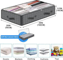 4 Pack Under Bed Storage, 90L Collapsible Closet Containers Organizers and Under Bed Storage Bins, Underbed Storage Bags for Wrapping Paper, Blanket, Towels, Clothes, Comforter, Sweaters, Linen Sheet by CozyNest Decor