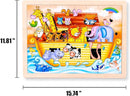Noah Jigsaw Puzzles for Toddlers Age 3-5, 48pcs Preschool Educational Learning Toys Sets Gift for Baby Infants Boys and Girls (Noah's Ark…) by TinyTreasures Baby Boutique