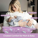 Little Grape Land Nursing Pillow for Infants, Breastfeeding Pillows, Baby Support Pillow for Nursing, Bottle Feeding, Tummy Time with Machine Washable Cover & Breathable Filling (Unicorn) by TinyTreasures Baby Boutique