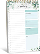 To Do List Notepad, Daily Planner Notebook with 52 Tear-off Sheets, Undated Writing Organizer for Daily Tasks and Goal, Coiled Task Track Checklist Productivity Pad for Office, Classroom, Home, School by TinyTreasures Baby Boutique