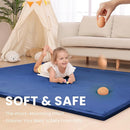 Baby Play Mat for Floor,1.3" Thick Memory foam Tummy Time Mat for Toddlers,Infants,kids,Water-Repellent Soft Nursery Rug ,79"×79" Extra Large Non Slip for Crawling&Yoga,Tatami Style for Living Room(Royal Blue) by TinyTreasures Baby Boutique