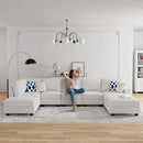 L Lengend Vansen Modular Sectional Sofa U Shaped Couch with Ottoman Modern Reversible Corner Sectional Couch for Living Room (Cream, U Shaped Sofa-4) by CozyNest Decor
