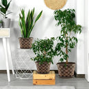 16 Inch Planter Pots for Plants, Plastic Large Flower Pots Indoor Outdoor, 4 Pack Resin Plant Pot with Drainage & Saucer, Retro Decorative Garden Pot with Removable Trays for House by CozyNest Decor