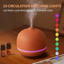 Wanlola Stone Diffusers for Essential Oils Large Room,500ml Handmade Ceramic Diffuser with 4 Timer & 10 Ambient Light Settings for Home Office (Terracotta) by CozyNest Decor